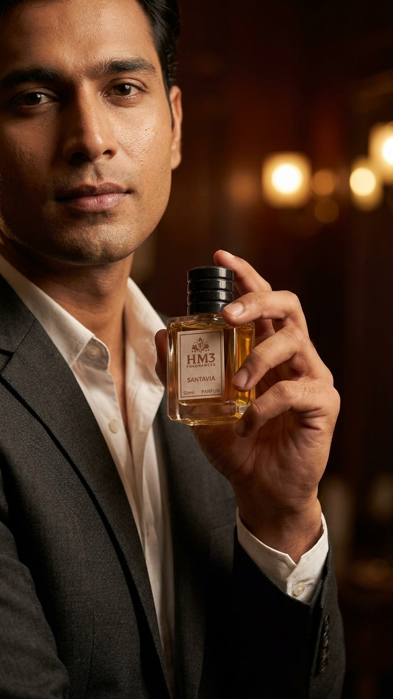 HM3 Santavia Perfume – Woody Amber & Golden Floral Luxury Fragrance